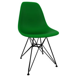 Vitra Eames DSR 43cm Side Chair Classic Green / Black